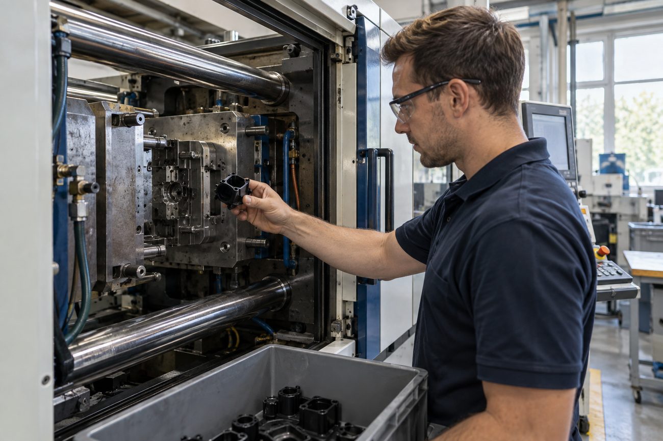 Spritzgießmaschine im Technikum